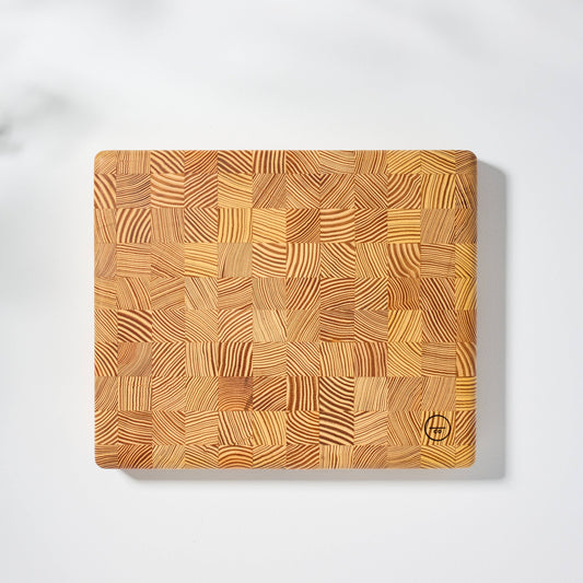 End Grain Cutting Board in Southern Yellow Pine - Jasper: Large