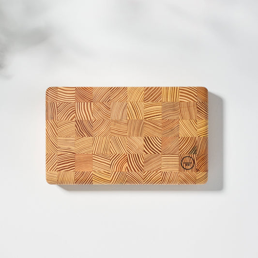 End Grain Cutting Board in Southern Yellow Pine - Jasper: Medium